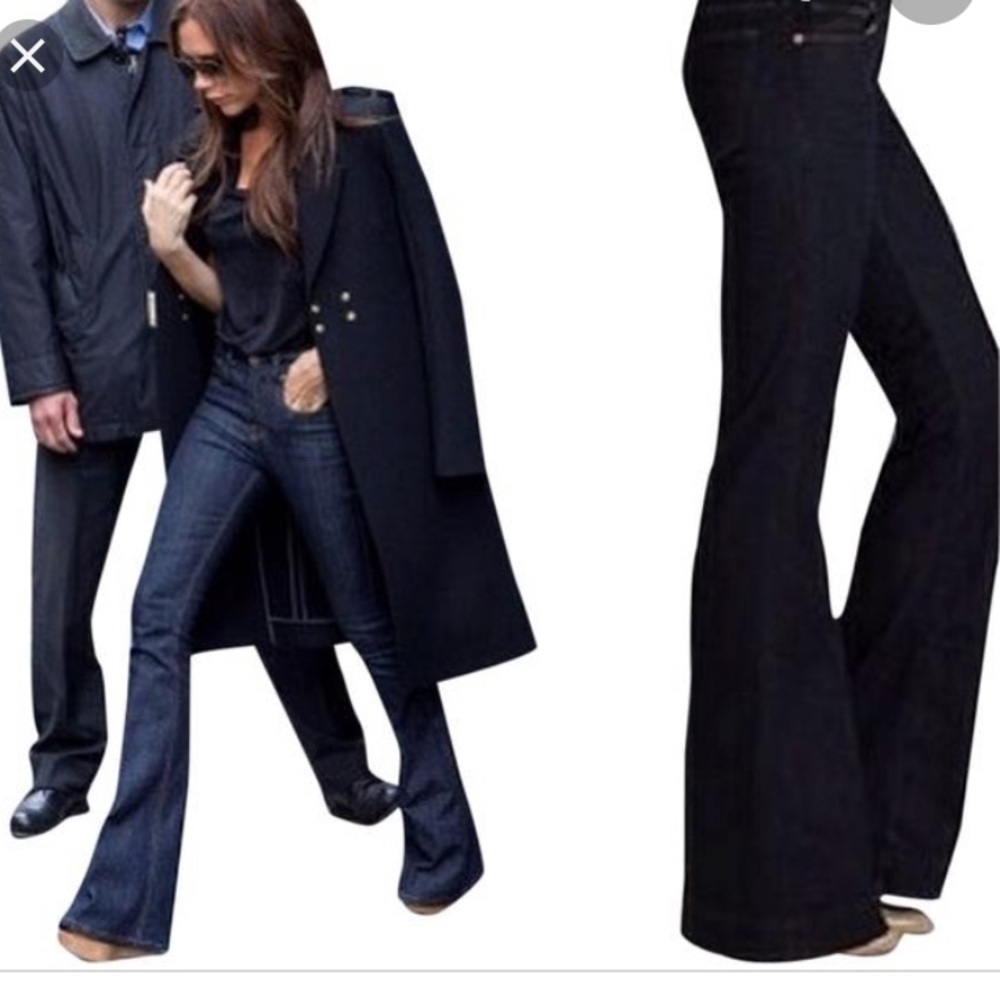J. Crew High Heel Flare Dark Wash Jeans